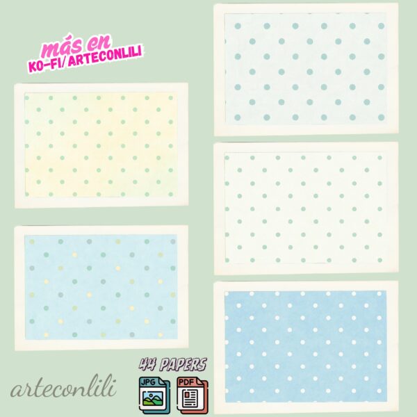 Printable Scrapbook Paper for Baby Boy | 44 Digital Downloads