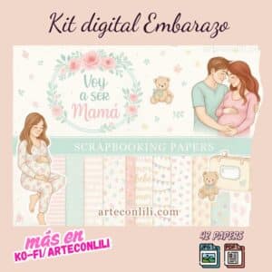 Printable Pregnancy Scrapbook Kit | 42 Digital Downloads for Journals & Planners