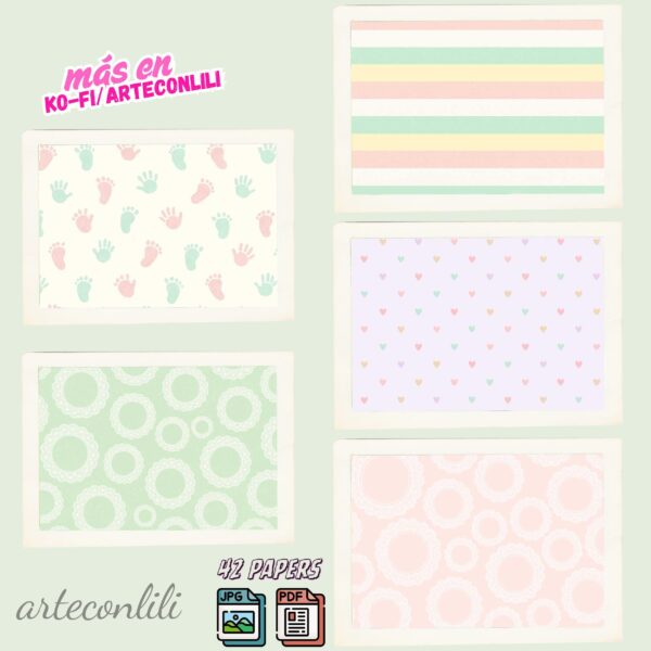 Printable Pregnancy Scrapbook Kit | 42 Digital Downloads for Journals & Planners