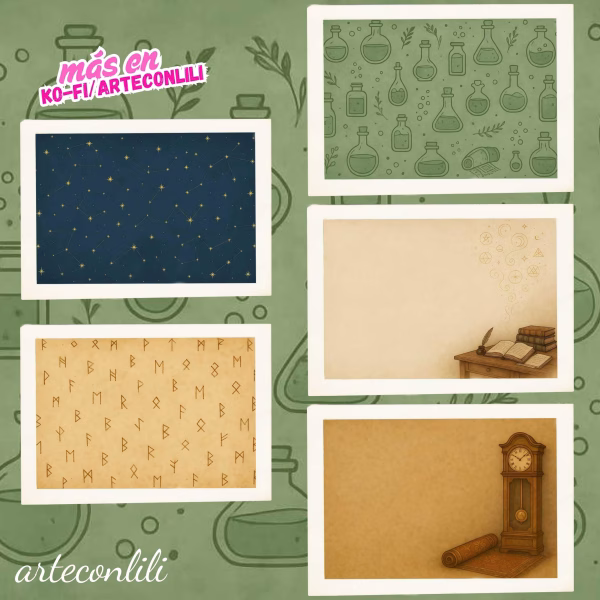 Magical School Kit | Printable Scrapbook Paper & Cliparts | Instant Download