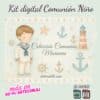 Nautical First Communion Printable Scrapbook Paper | Instant Download