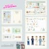Nautical First Communion Printable Scrapbook Paper | Instant Download