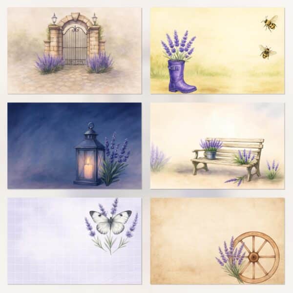 Lavender Dreams Vintage | Printable Scrapbook Paper & Instant Download