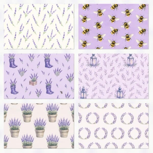Lavender Dreams Vintage | Printable Scrapbook Paper & Instant Download