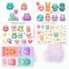 51 Printable Scrapbook Papers – Cute Monsters Collection | Instant Download