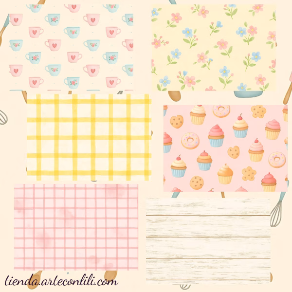 Printable Scrapbook Paper for Kitchen | Instant Download 37 Designs