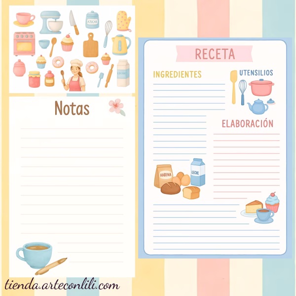 Printable Scrapbook Paper for Kitchen | Instant Download 37 Designs
