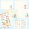 Cute Dino Printable Scrapbook Paper | Instant Download A4 & US Letter