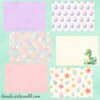 Cute Dino Printable Scrapbook Paper | Instant Download A4 & US Letter