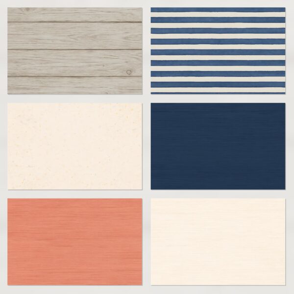 Printable Marine Scrapbook Paper | Digital Download for Planners & Journals