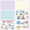 Printable Marine Scrapbook Paper | Digital Download for Planners & Journals