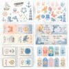 Printable Marine Scrapbook Paper | Digital Download for Planners & Journals