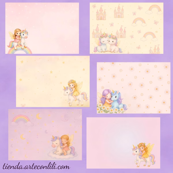 Magical Unicorn & Fairy Printable Scrapbook Paper | Instant Download