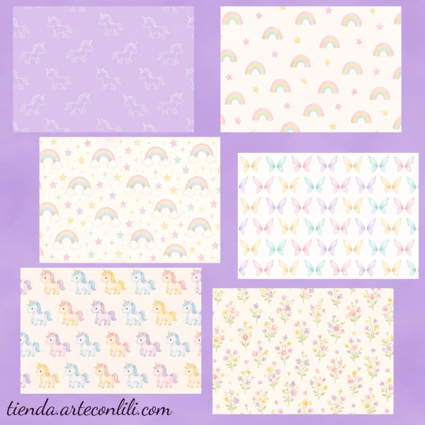 Magical Unicorn & Fairy Printable Scrapbook Paper | Instant Download