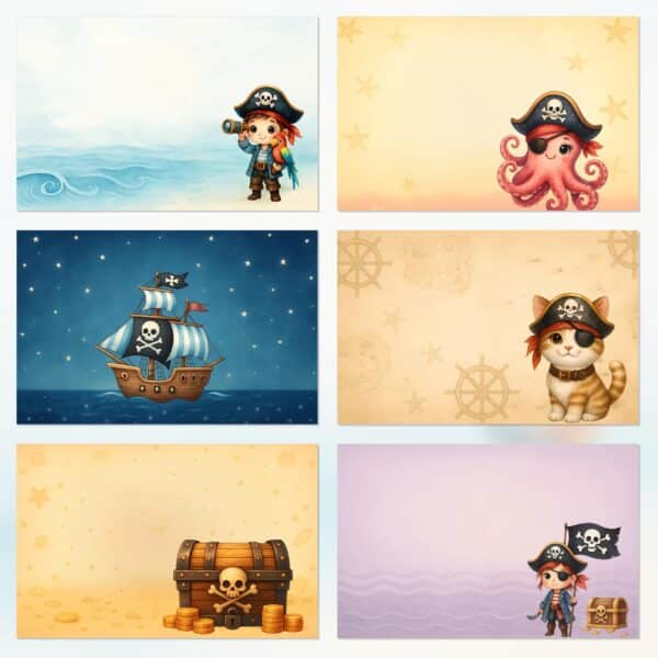 Pirate Adventure Printable Scrapbook Paper | Digital Download for Kids
