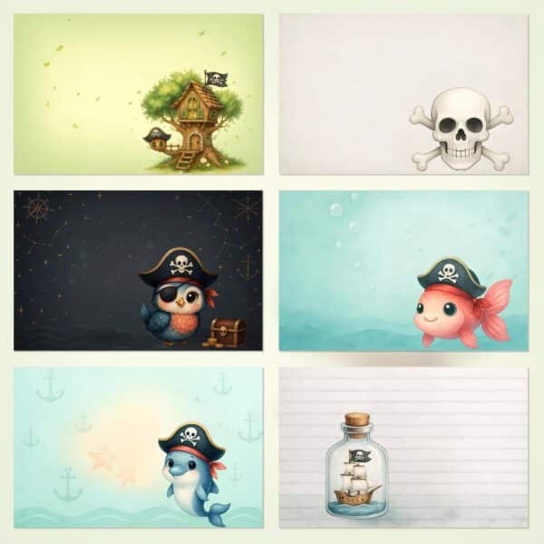 Pirate Adventure Printable Scrapbook Paper | Digital Download for Kids