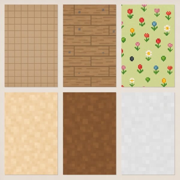 Pixel Block World Printable Scrapbook Paper | Digital Download