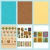 Pixel Block World Printable Scrapbook Paper | Digital Download