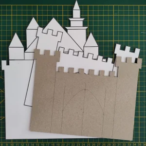 Castle template image available for free download on our website printed and cutted