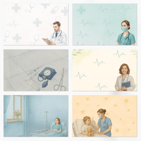 Printable Medical Scrapbook Paper | Instant Download for Nurses & Doctors