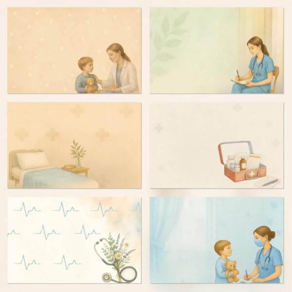 Printable Medical Scrapbook Paper | Instant Download for Nurses & Doctors