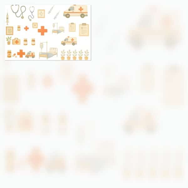 Printable Medical Scrapbook Paper | Instant Download for Nurses & Doctors