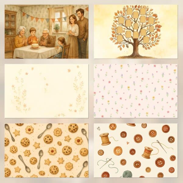 Printable Scrapbook Paper - Grandparent Hugs Digital Download | Instant Download