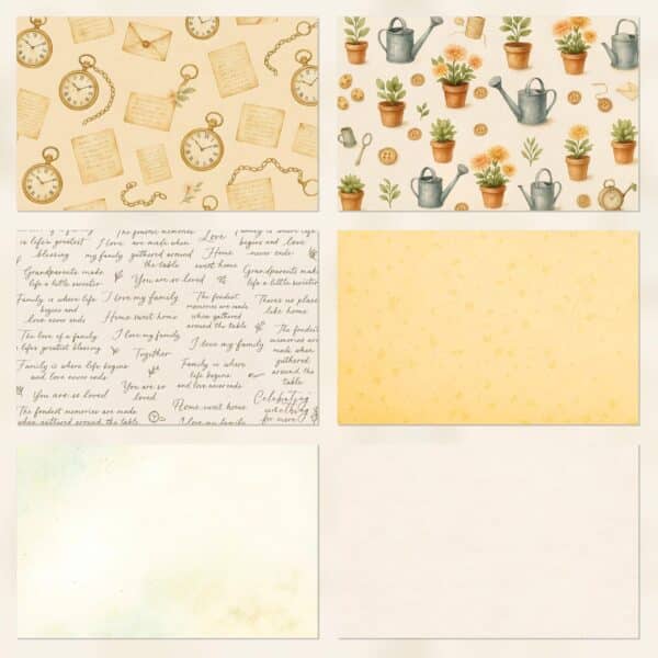 Printable Scrapbook Paper - Grandparent Hugs Digital Download | Instant Download