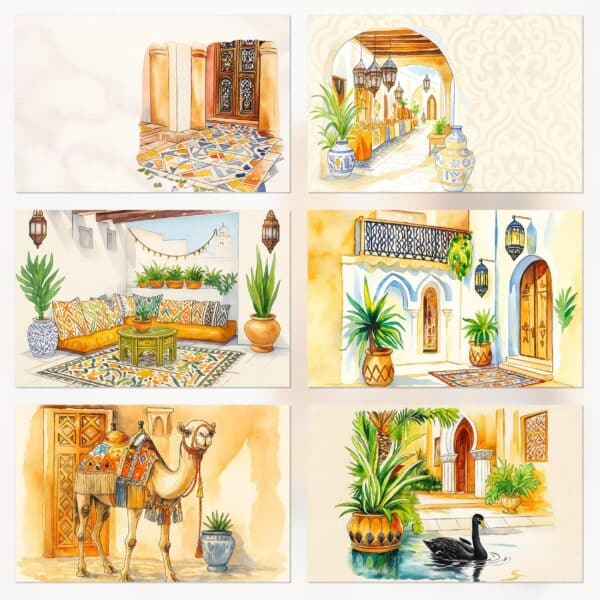 Printable Moroccan Scrapbook Paper | Instant Download for Planners & Journals