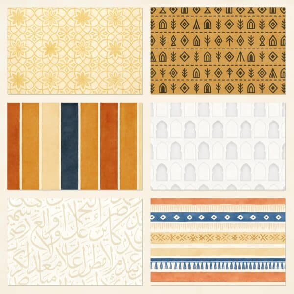 Printable Moroccan Scrapbook Paper | Instant Download for Planners & Journals