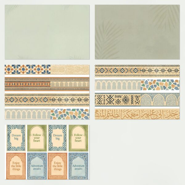 Printable Moroccan Scrapbook Paper | Instant Download for Planners & Journals