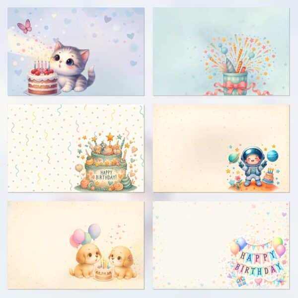 Happy Birthday Printable Scrapbook Paper | Instant Download