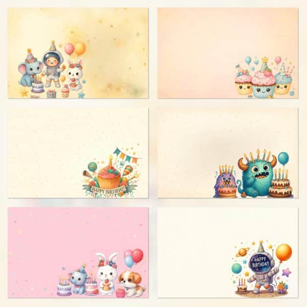 Happy Birthday Printable Scrapbook Paper | Instant Download