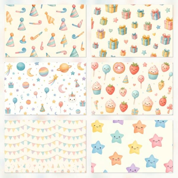 Happy Birthday Printable Scrapbook Paper | Instant Download