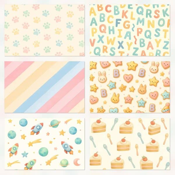 Happy Birthday Printable Scrapbook Paper | Instant Download