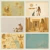 Egyptian-Themed Printable Scrapbook Paper | Instant Download