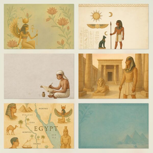 Egyptian-Themed Printable Scrapbook Paper | Instant Download
