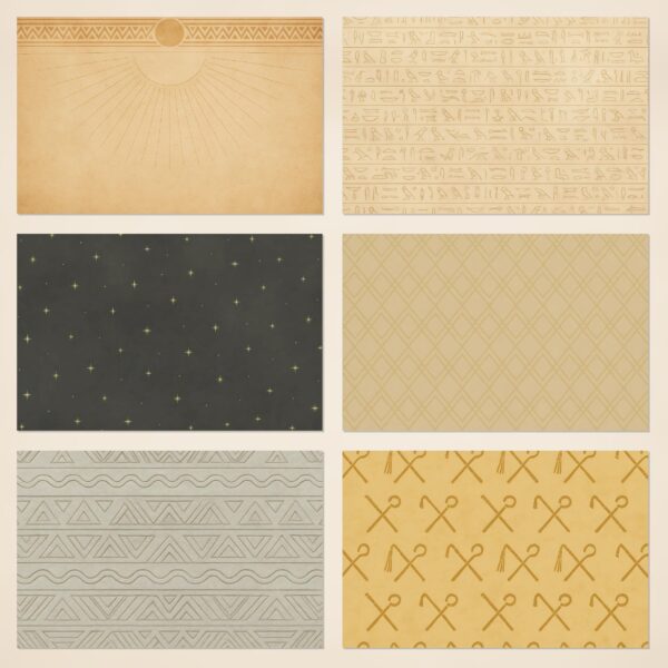 Egyptian-Themed Printable Scrapbook Paper | Instant Download