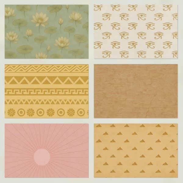 Egyptian-Themed Printable Scrapbook Paper | Instant Download