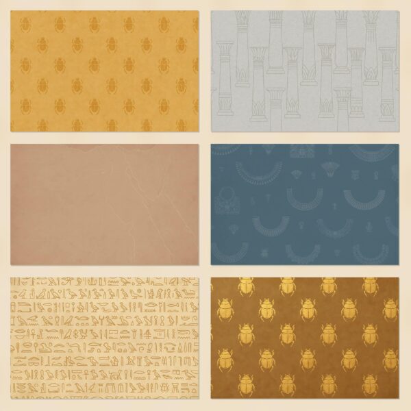 Egyptian-Themed Printable Scrapbook Paper | Instant Download