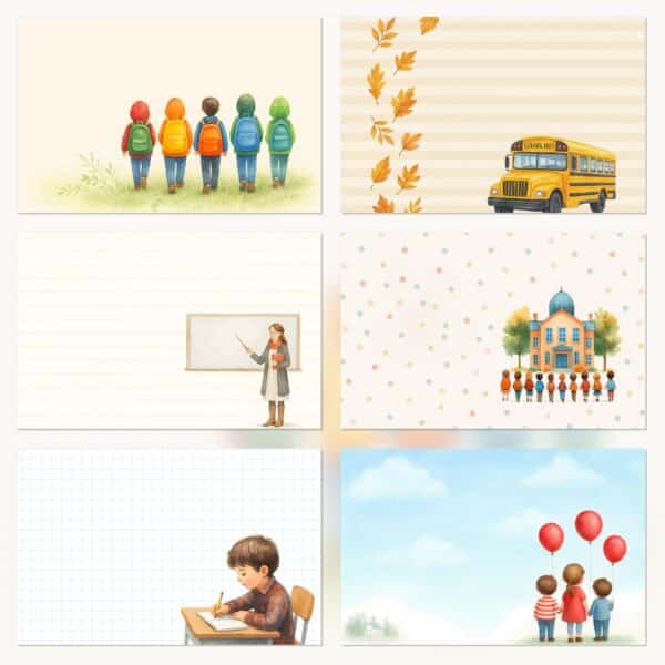 Printable Scrapbook Paper for Back to School | Instant Download