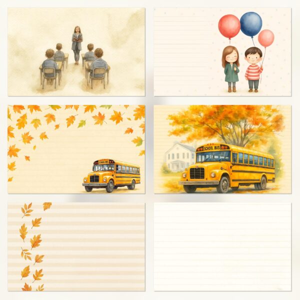 Printable Scrapbook Paper for Back to School | Instant Download