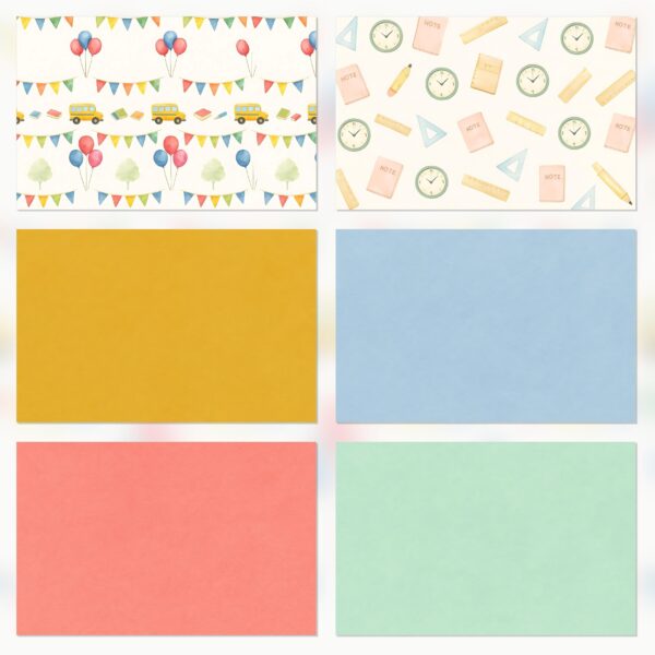 Printable Scrapbook Paper for Back to School | Instant Download