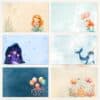 Under the Sea Pastel Printable Scrapbook Paper | Instant Download