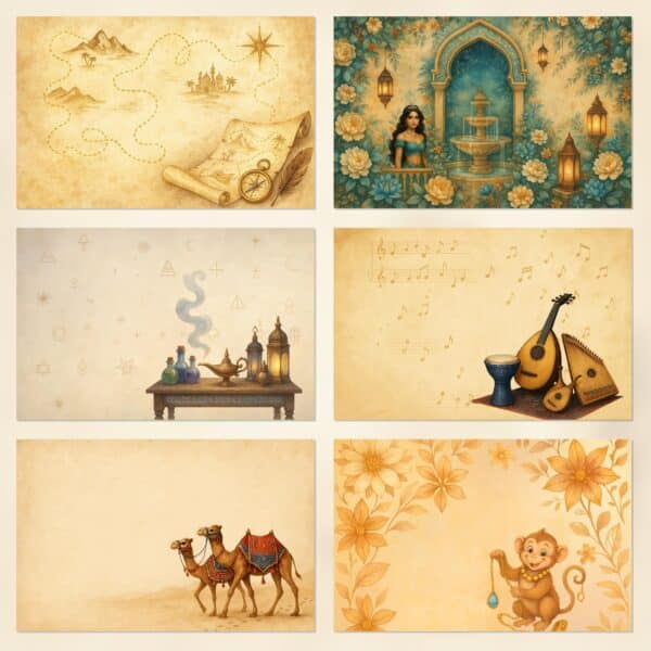 Printable Scrapbook Paper - Oriental Fantasy Instant Download