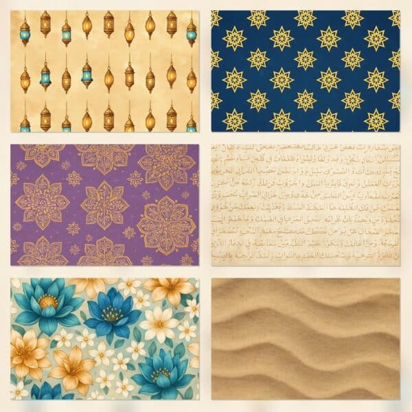 Printable Scrapbook Paper - Oriental Fantasy Instant Download