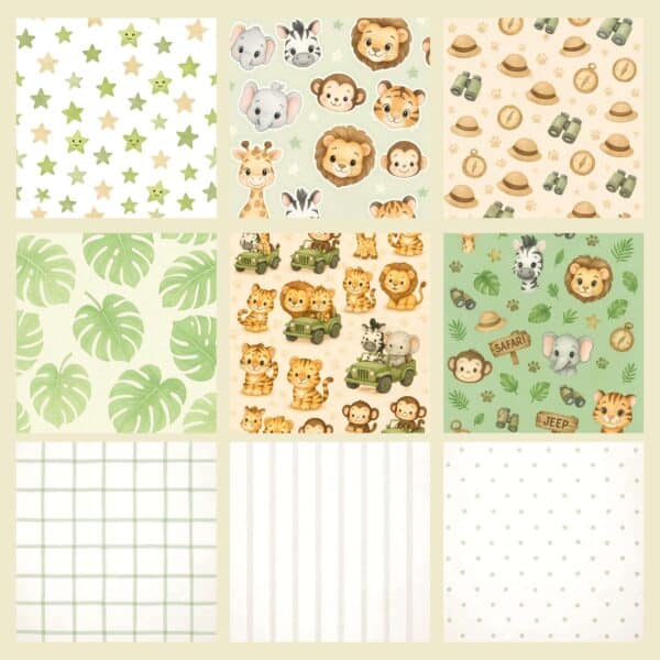 Sweet Safari Printable Scrapbook Paper | Instant Download for Journals & Planners