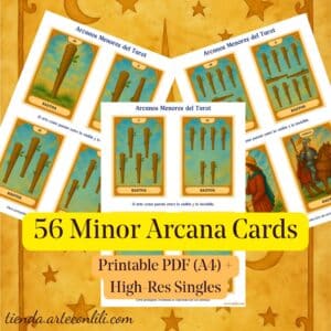 Printable Tarot Minor Arcana Cards | Instant Download for Tarot Lovers