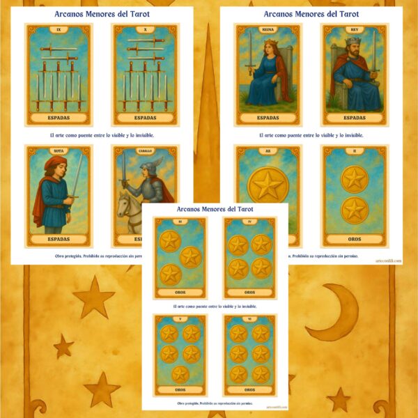 Printable Tarot Minor Arcana Cards | Instant Download for Tarot Lovers
