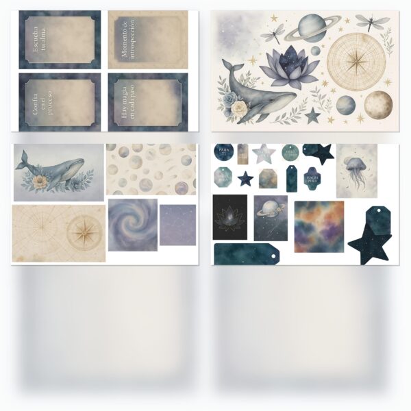 Printable Scrapbook Paper – 41 Cosmic Designs | Digital Download